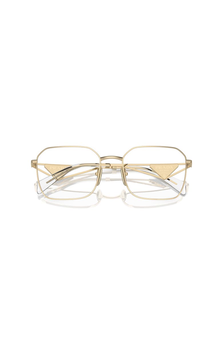 Prada 55mm Irregular optical glasses, Alternate, color, Gold