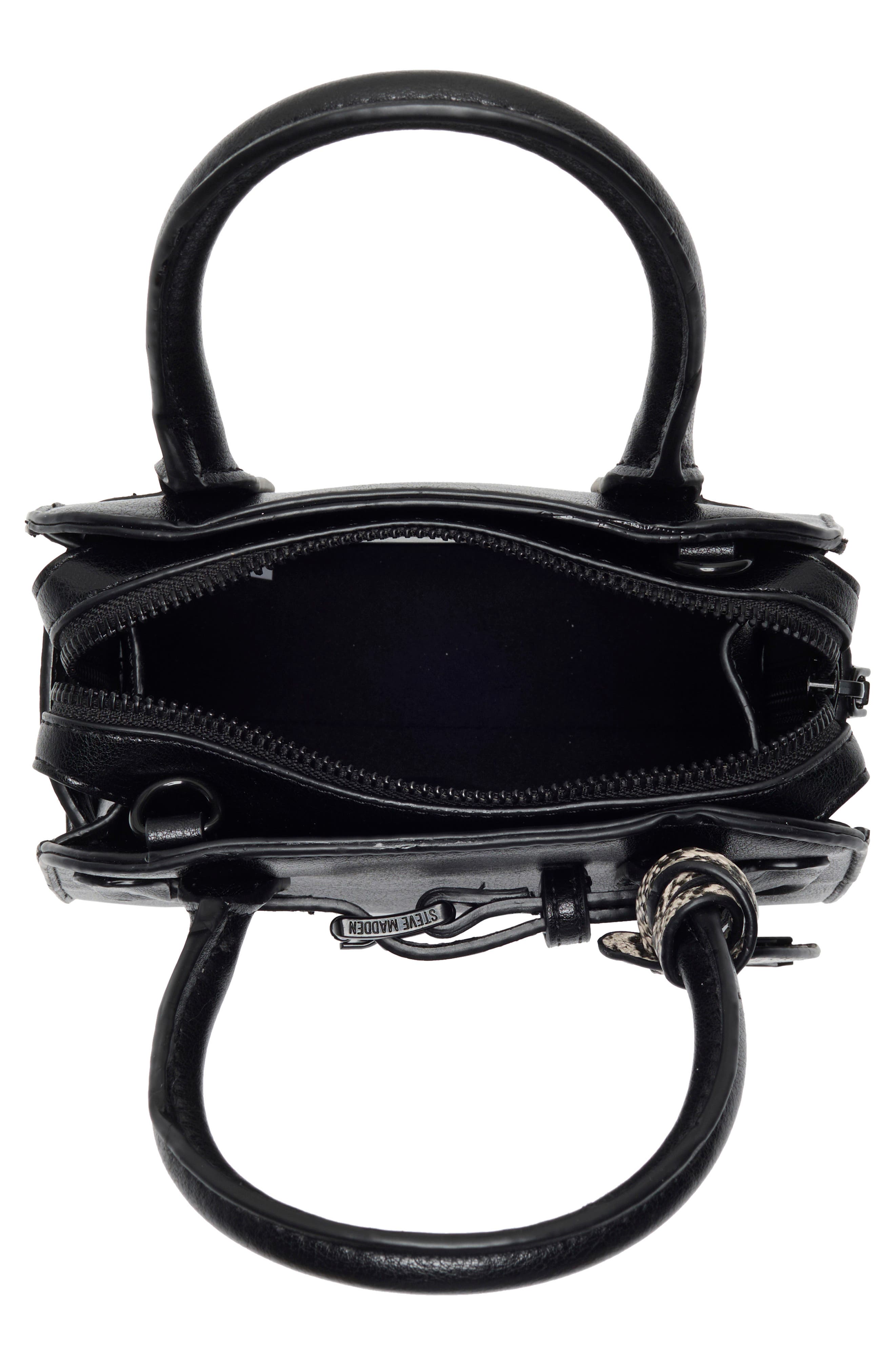 Steve Madden Phoenix Satchel Bag, Alternate, color, Black