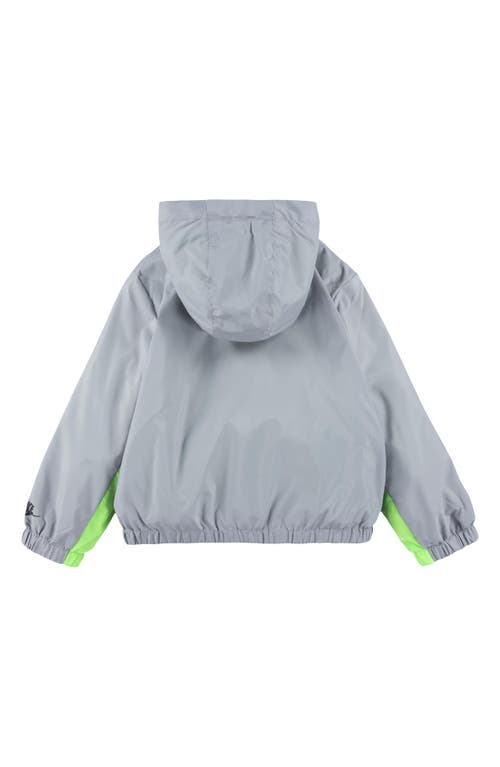 Nike Kids' Swoosh Fleece Lined Windbreaker Jacket In Gray
