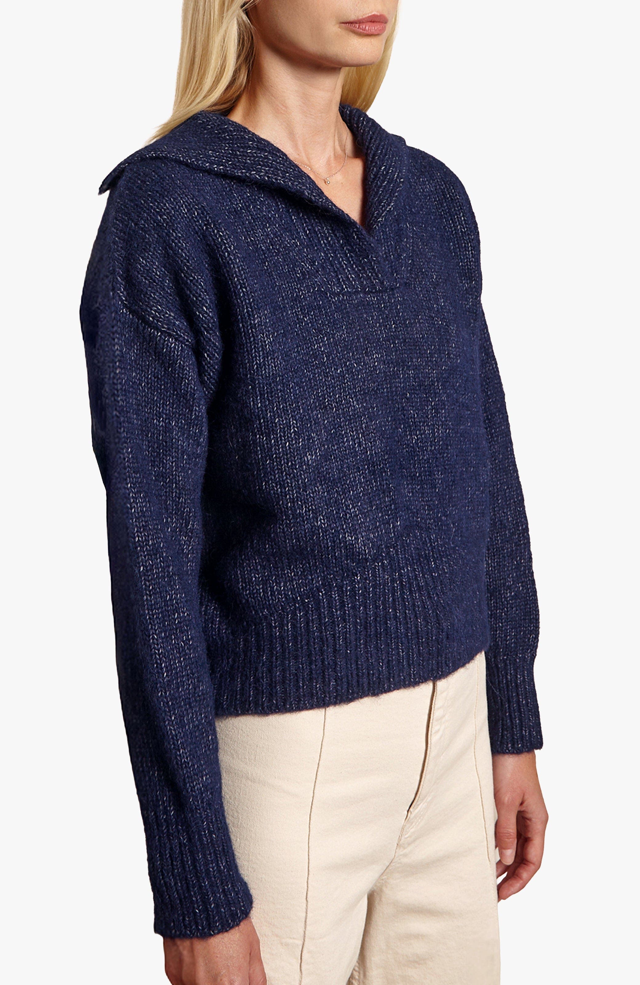 Sailor collar weekend Sweater Navy - image 2
