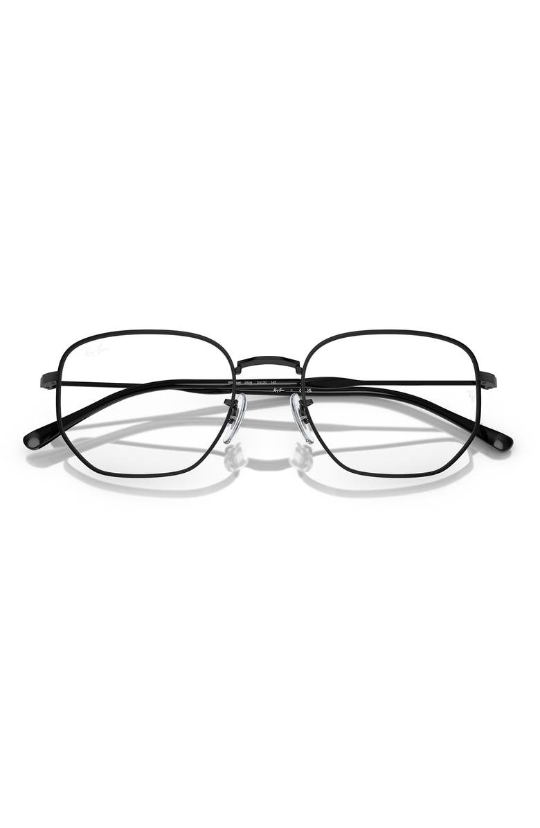 Ray-Ban 53mm Irregular Optical Glasses, Alternate, color, Black