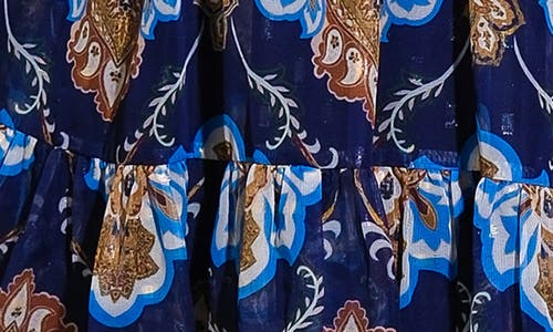 Flying Tomato Print Long Sleeve Minidress In Blue