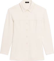 Theory Sculpted Seam Long Sleeve Button-Up Shirt