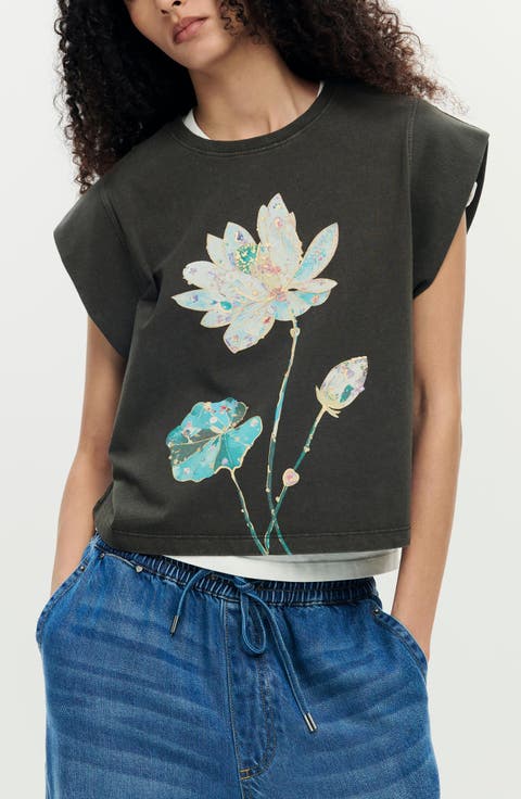 Oversize Floral Graphic T-Shirt