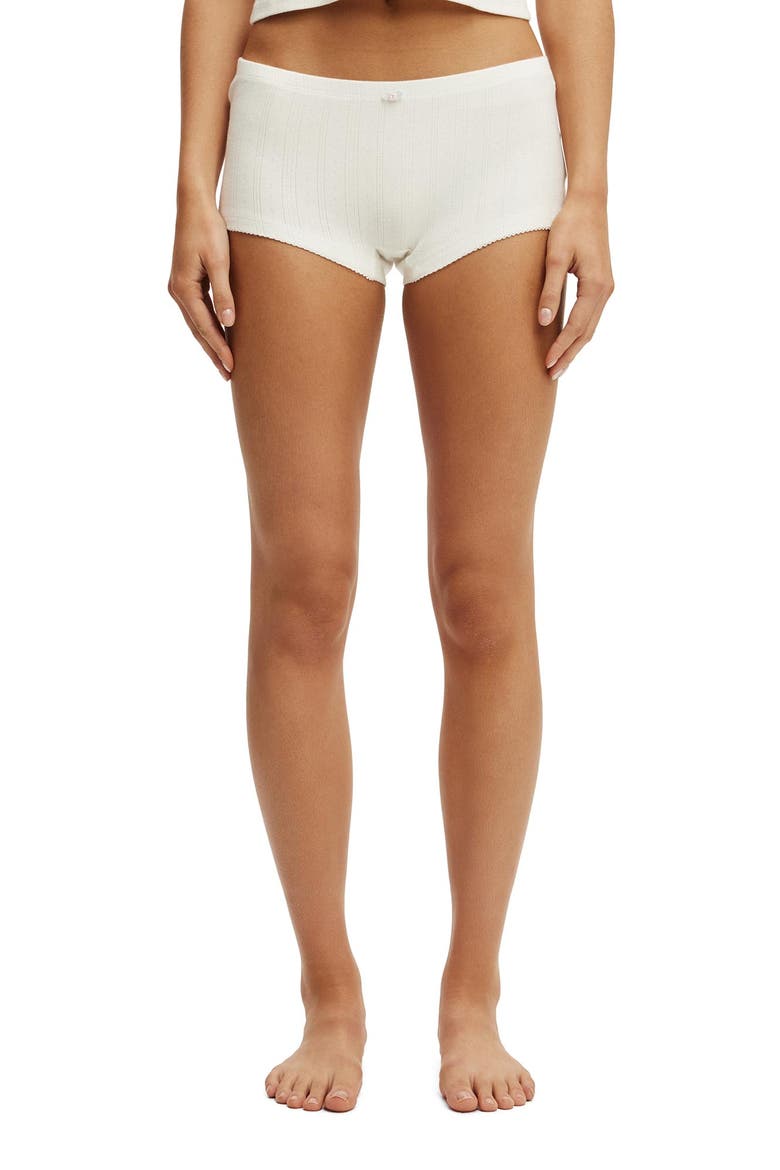 Women's Dreamy Soft Pointelle Micro Short, Main, color, Coconut Milk