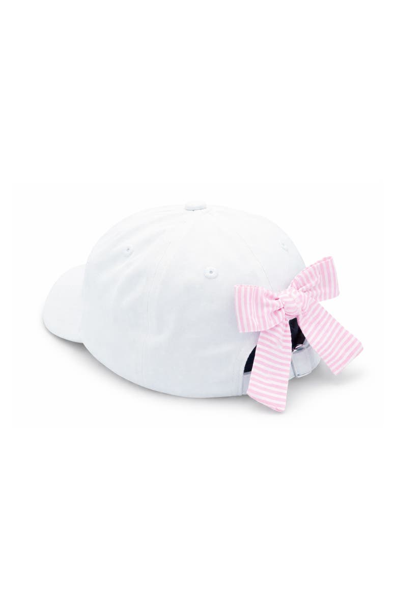 Bits & Bows Mini Bow Baseball Hat, Alternate, color, White/Pink