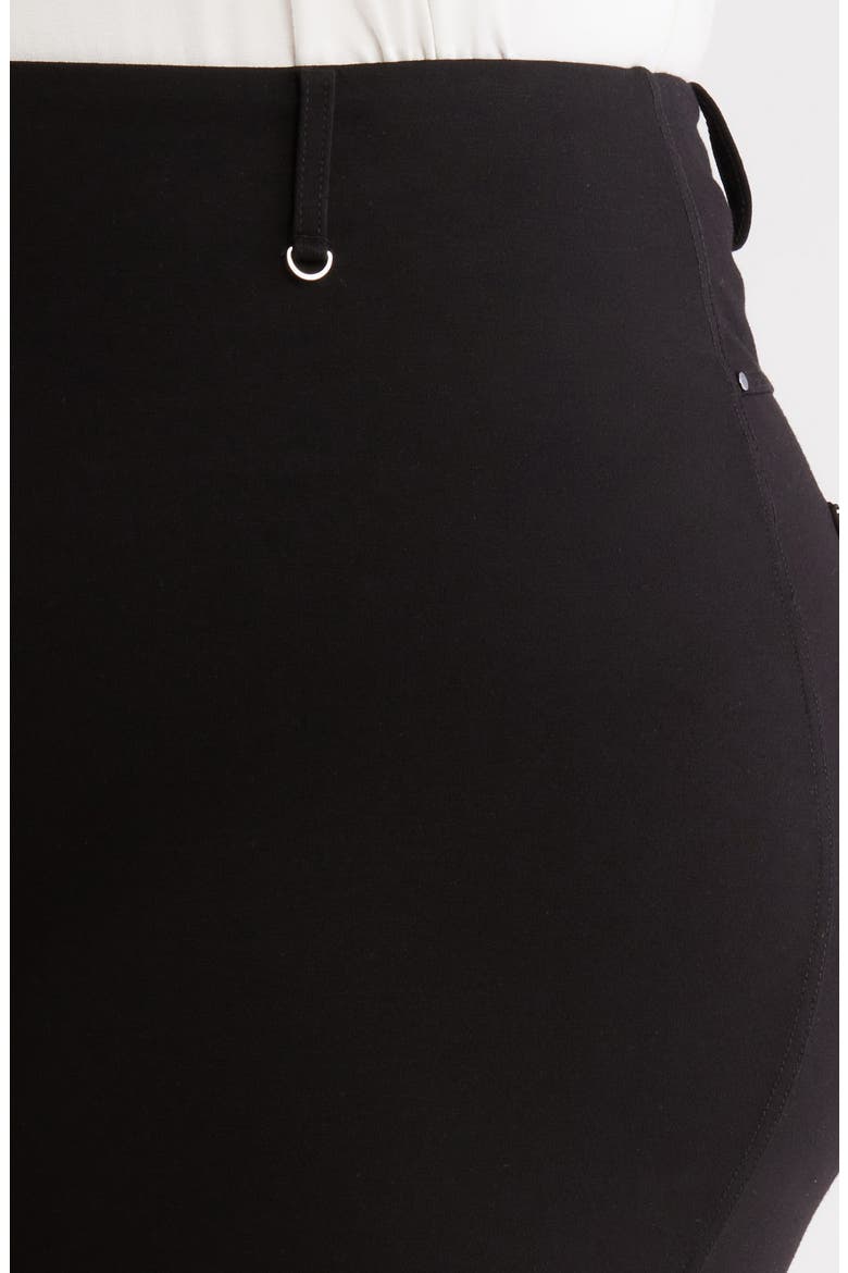 Ponte Baby Bootcut Pants, Alternate, color, BLACK