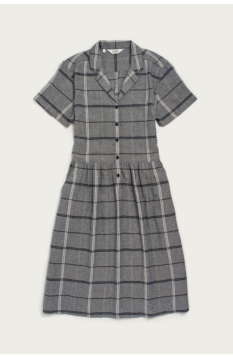 Bridge & Burn Ruby Shirt Dress, Main, color, Overcast Grid
