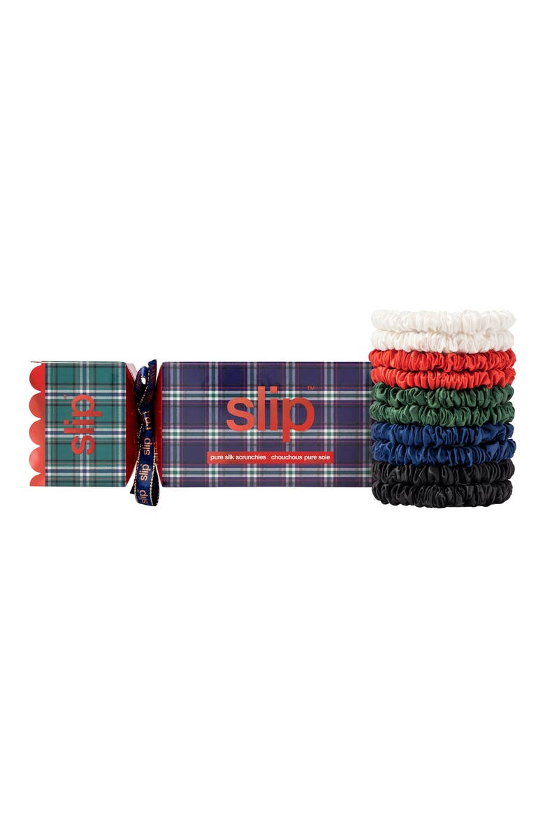 Maisie 10-Pack Skinny Silk Scrunchies, Main, color, MAISIE