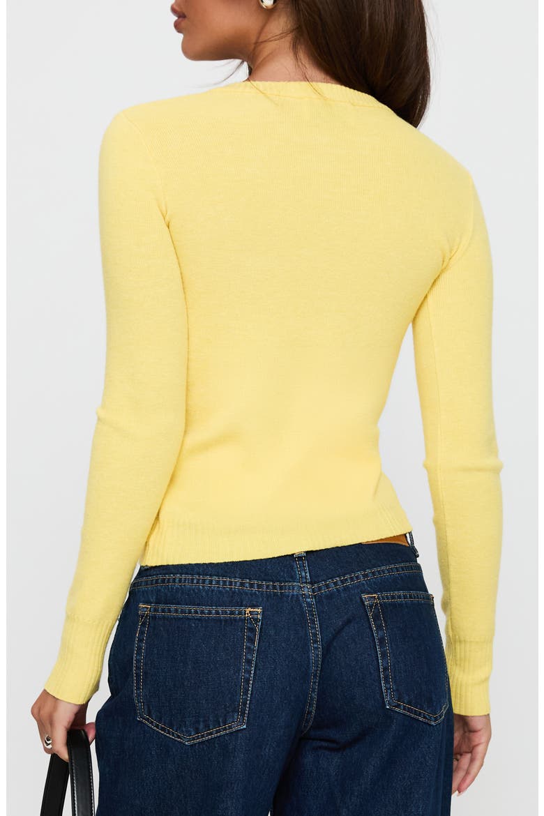 Lauraine Lemon Cardigan, Alternate, color, LEMON