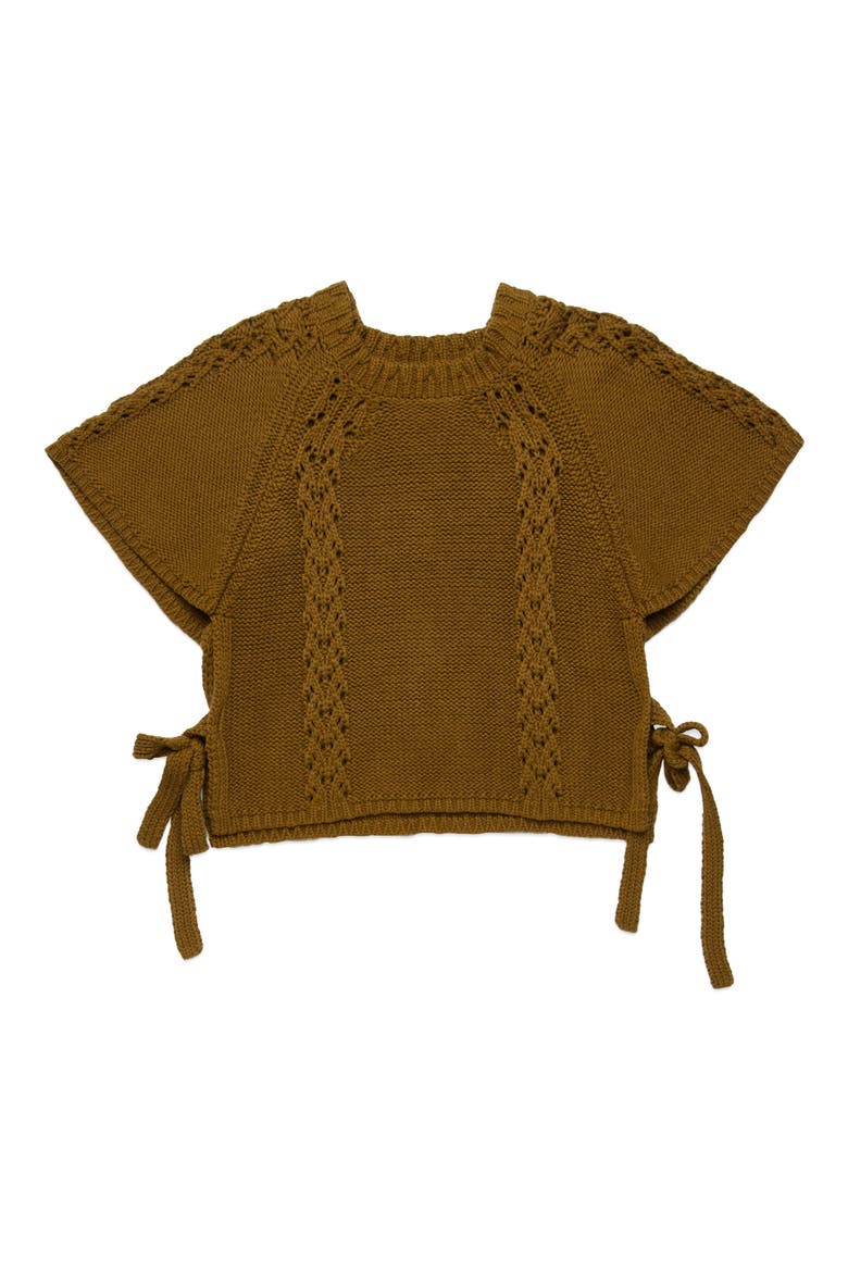 Dinis Flutter Sleeve Side Tie Sweater, Alternate, color, ARMY