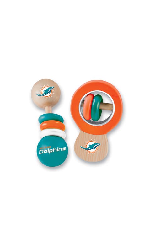 Miami Dolphins Baby Rattles 2-Pack