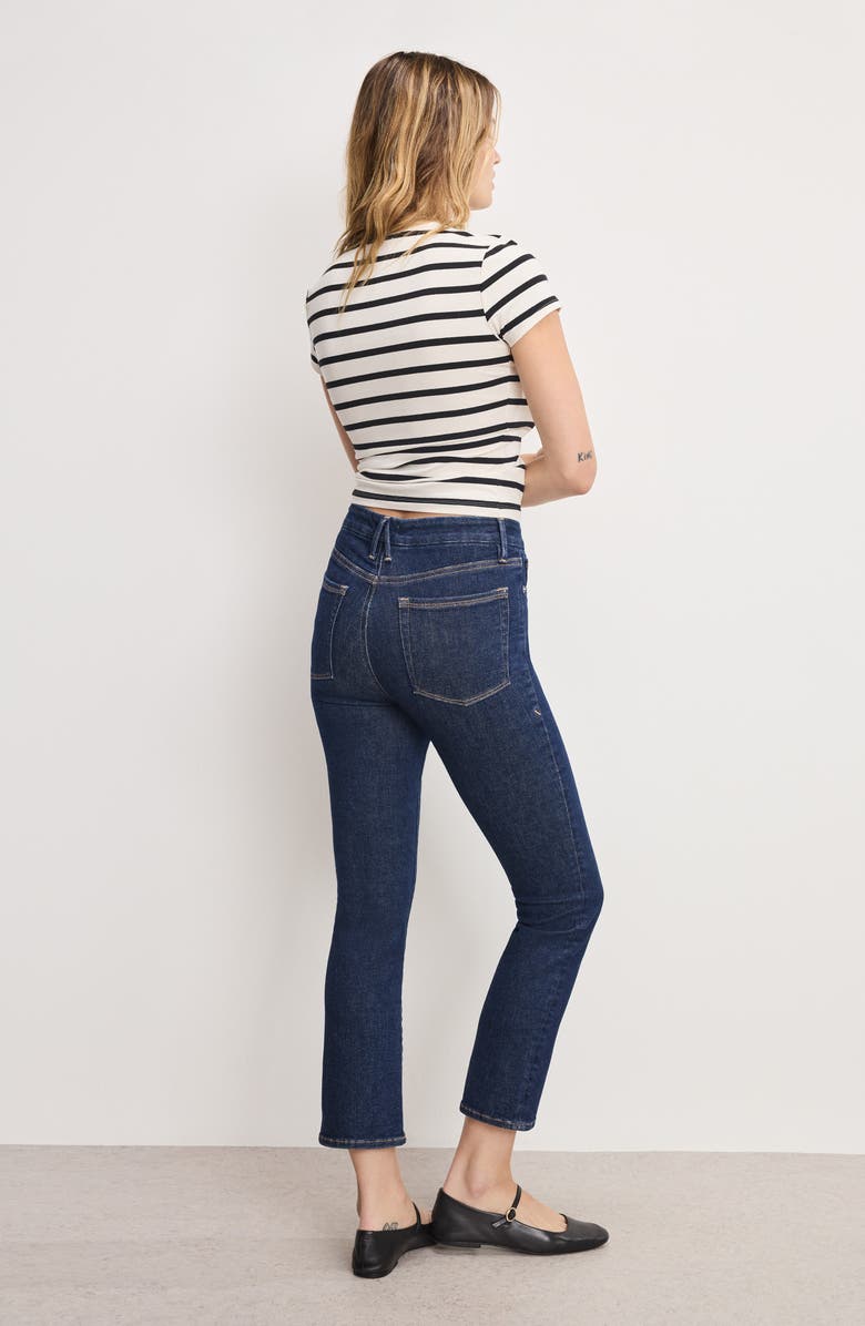 Good American Good Legs Ankle Straight Leg Jeans, Alternate, color, Indigo983