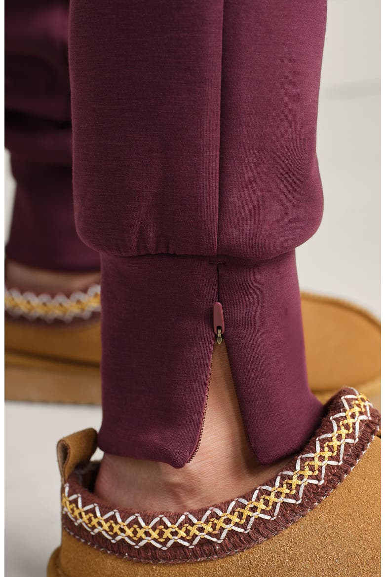 Dreamglow Zip Joggers, Alternate, color, BORDEAUX RED