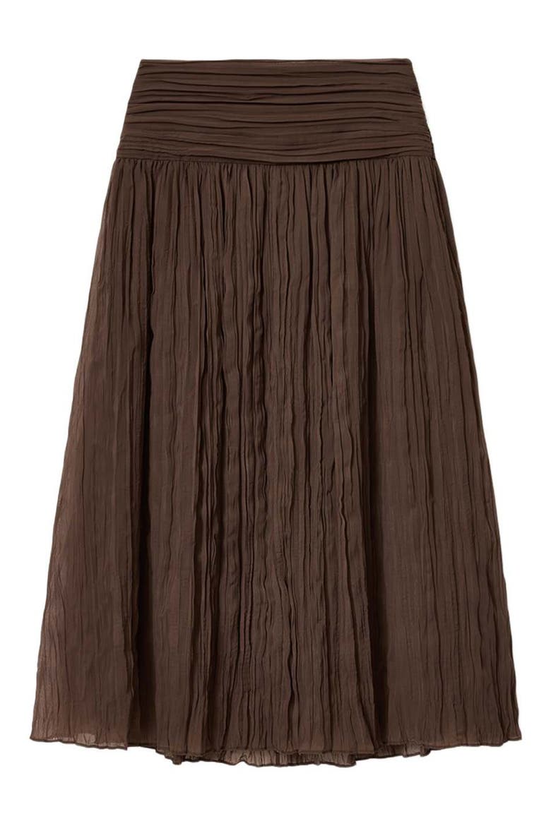 Asal Midi Skirt, Alternate, color, BITTER BROWN