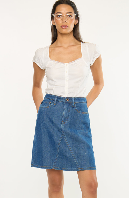 Kancan Trina High Rise Skirt In Blue