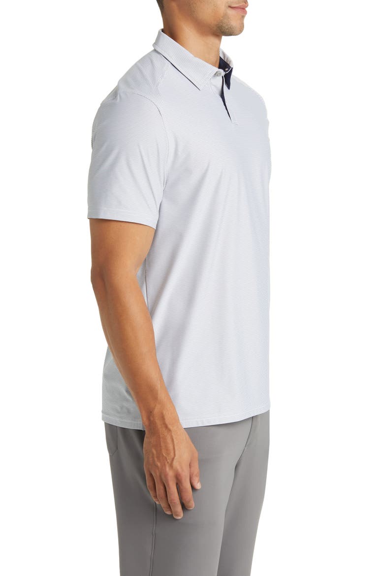 Commuter Stripe Polo, Alternate, color, SILVER STRIPE