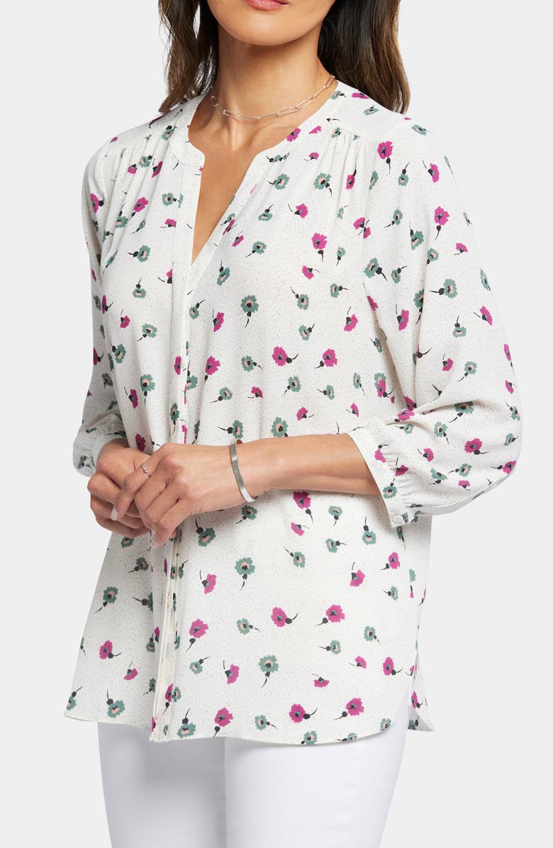 NYDJ Pintuck Blouse, Alternate, color, Leonida