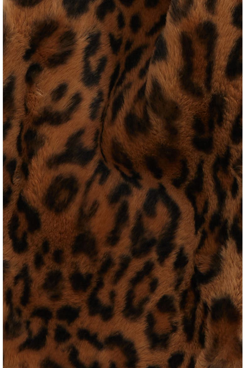 Bambi Leopard Spot Faux Fur Scarf, Alternate, color, LEOPARD
