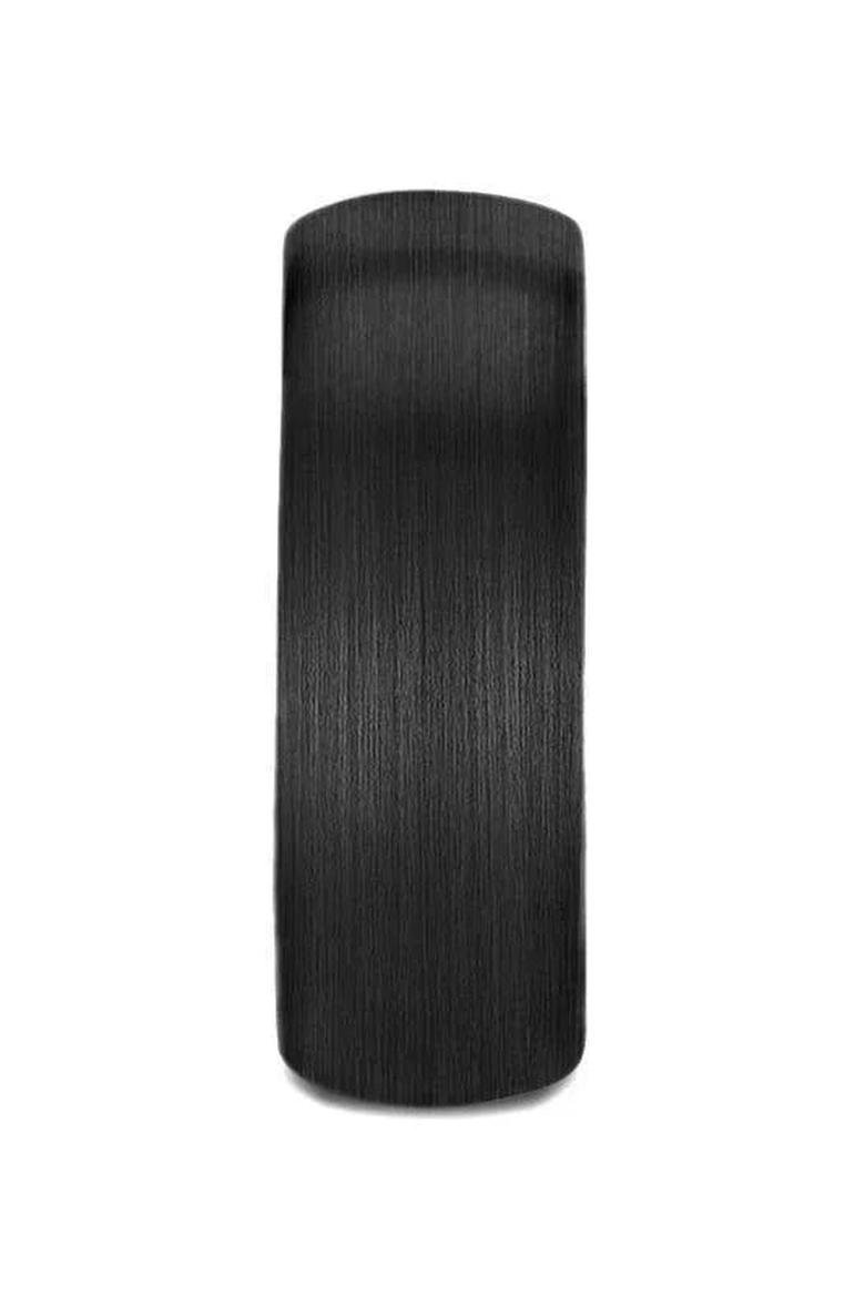 Raider Domed Brush Finished Tungsten Wedding Band, Alternate, color, Black 10mm