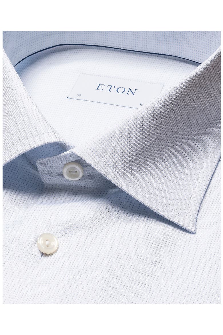 Super Slim Fit Dot Cotton Dress Shirt, Alternate, color, BLUE