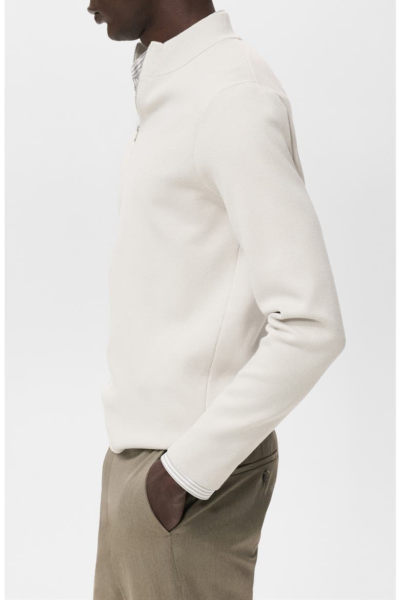 Quarter Zip Sweater, Alternate, color, LIGHT/ PASTEL GREY