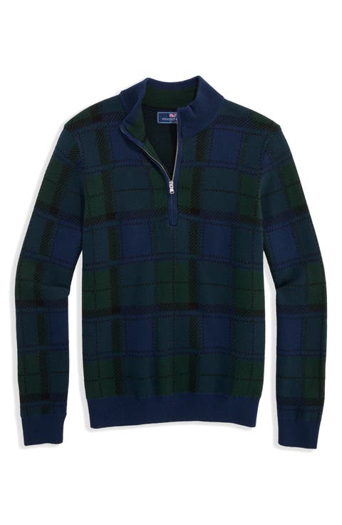 Kids' Boathouse Plaid Quarter-Zip Pullover