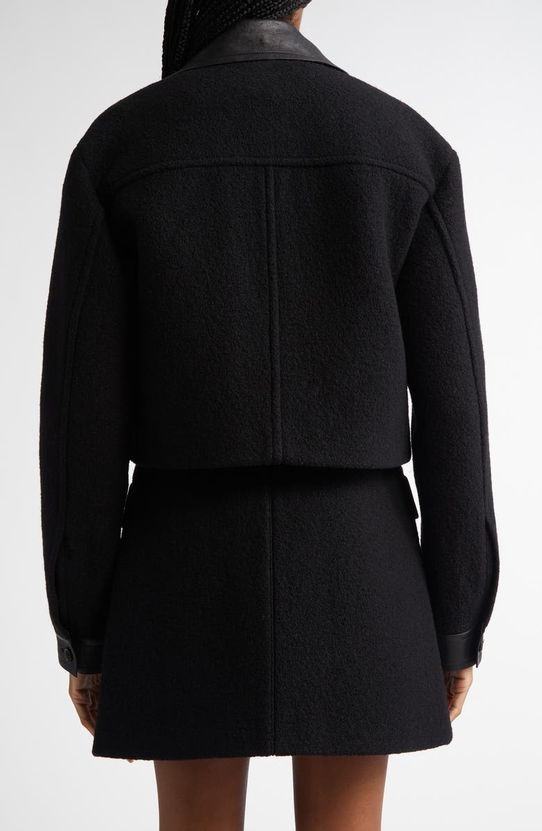 Proenza Schouler Reyes Boiled Wool Jersey Crop Jacket, Alternate, color,