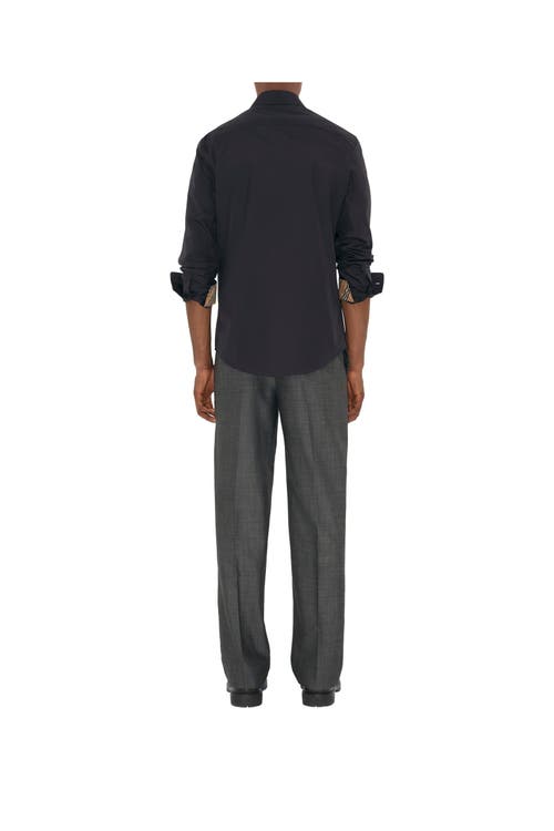Burberry Sherfield Equestrian Knight Stretch Cotton Poplin Button-up Shirt