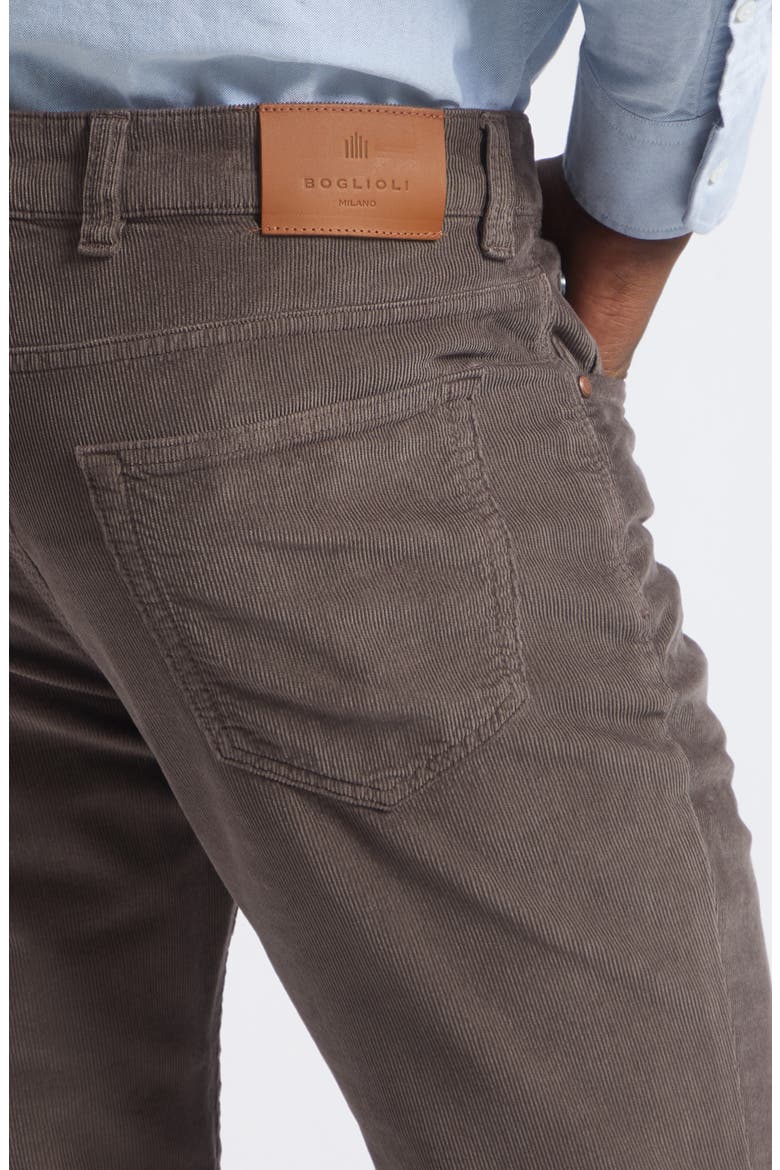 Five-Pocket Stretch Corduroy Pants, Alternate, color, BROWN