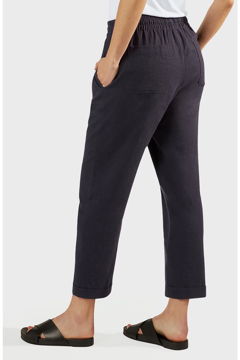 Laurel Linen Blend Pants, Alternate, color, SLATE