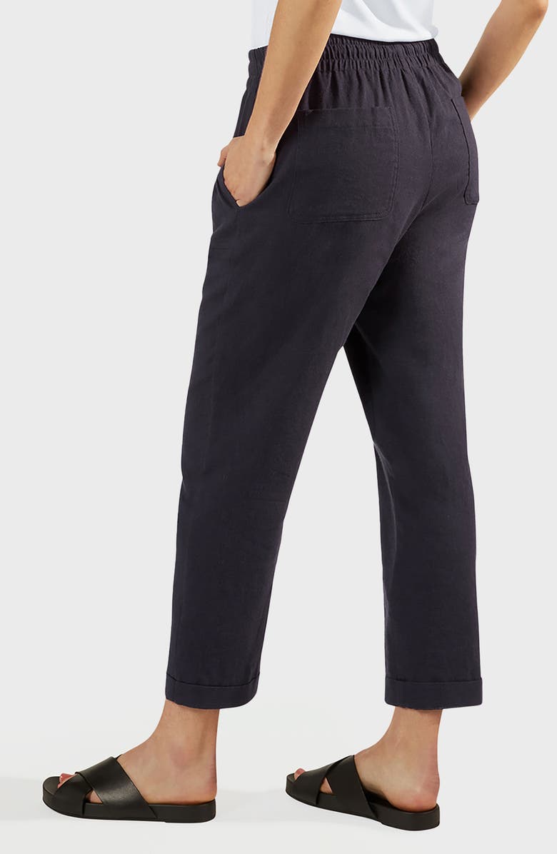 matty m. Laurel Linen Blend Pants, Alternate, color, Slate