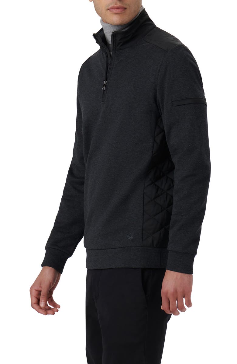 Bugatchi Quarter Zip Pullover, Alternate, color, 