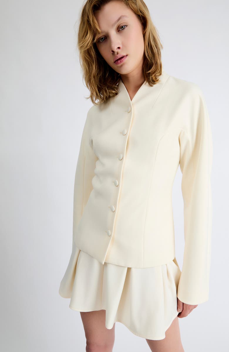 Extro & Vert Felicity Tailored Blazer, Alternate, color, Ivory