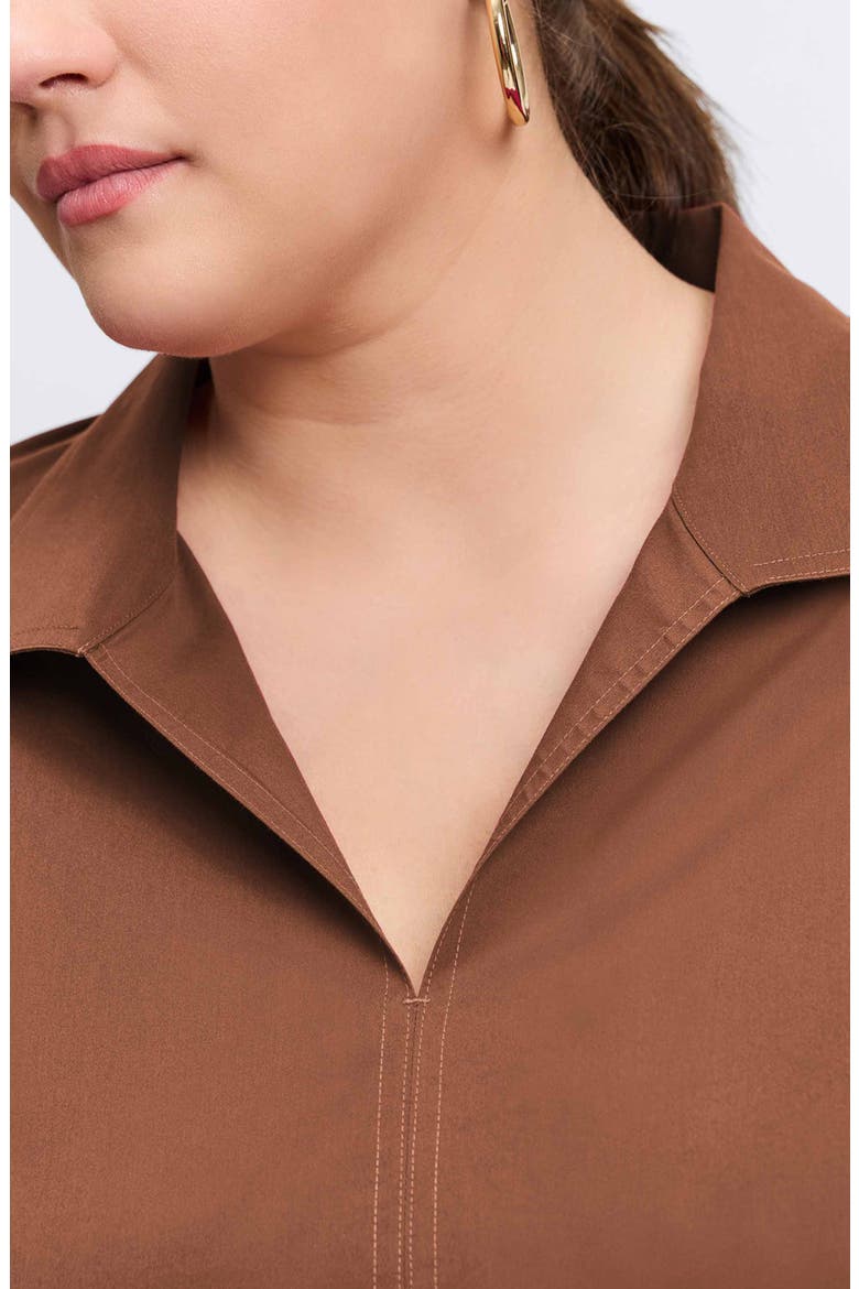 Agnes Non-Iron Smocked Cuff Blouse, Alternate, color, MACCHIATO