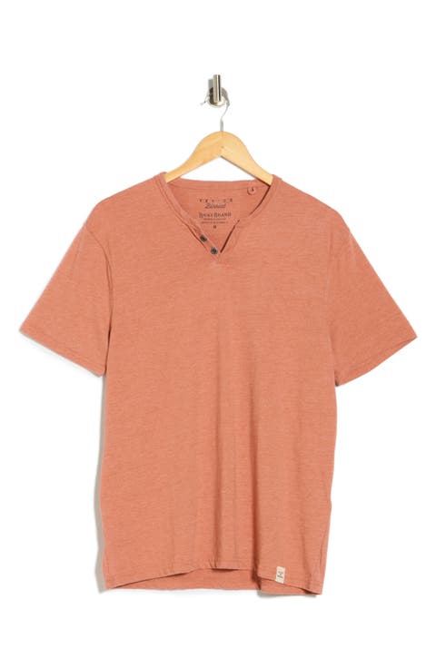 Button Notch Neck T-Shirt