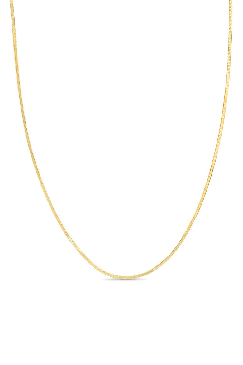 14K Gold 1mm Herringbone Chain Necklace, Main, color, 14K YELLOW GOLD