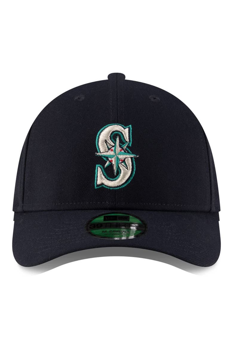 Men's New Era  Navy Seattle Mariners Player Replica 39THIRTY M-Crown Flex Hat, Alternate, color, Navy