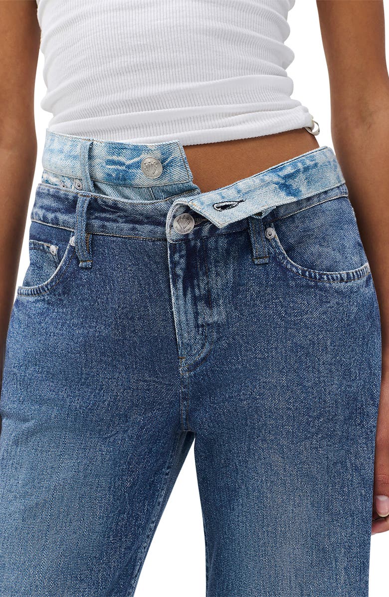 rag & bone/JEAN Miramar Combo Terry Jeans, Alternate, color, Blue
