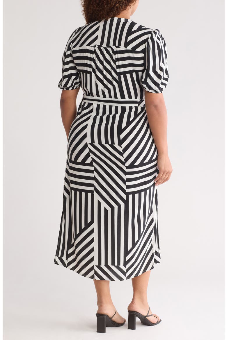 Montana Balloon Sleeve Challis Maxi Dress, Alternate, color, GEO STRIPE