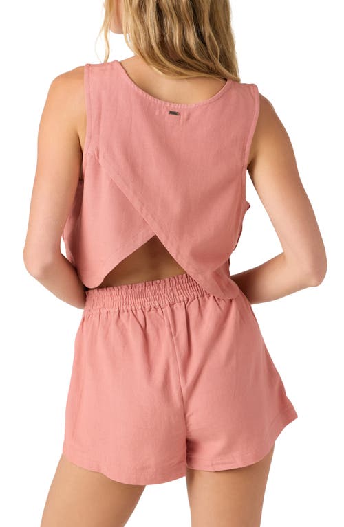 O'neill Sanders Side Button Crop Tank In Purple