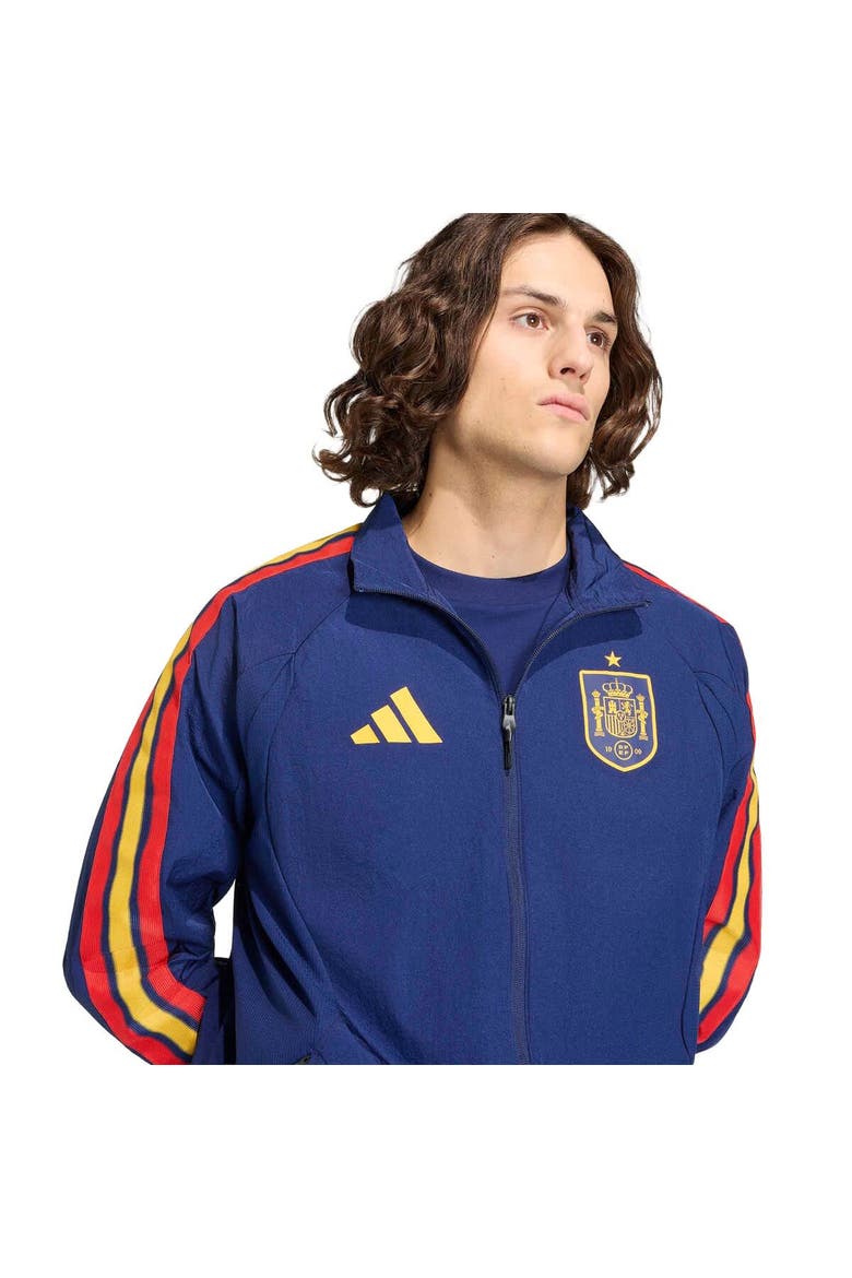 Men's adidas Navy Spain National Team 2026 Home Full-Zip Game Day Anthem Jacket, Alternate, color, Navy