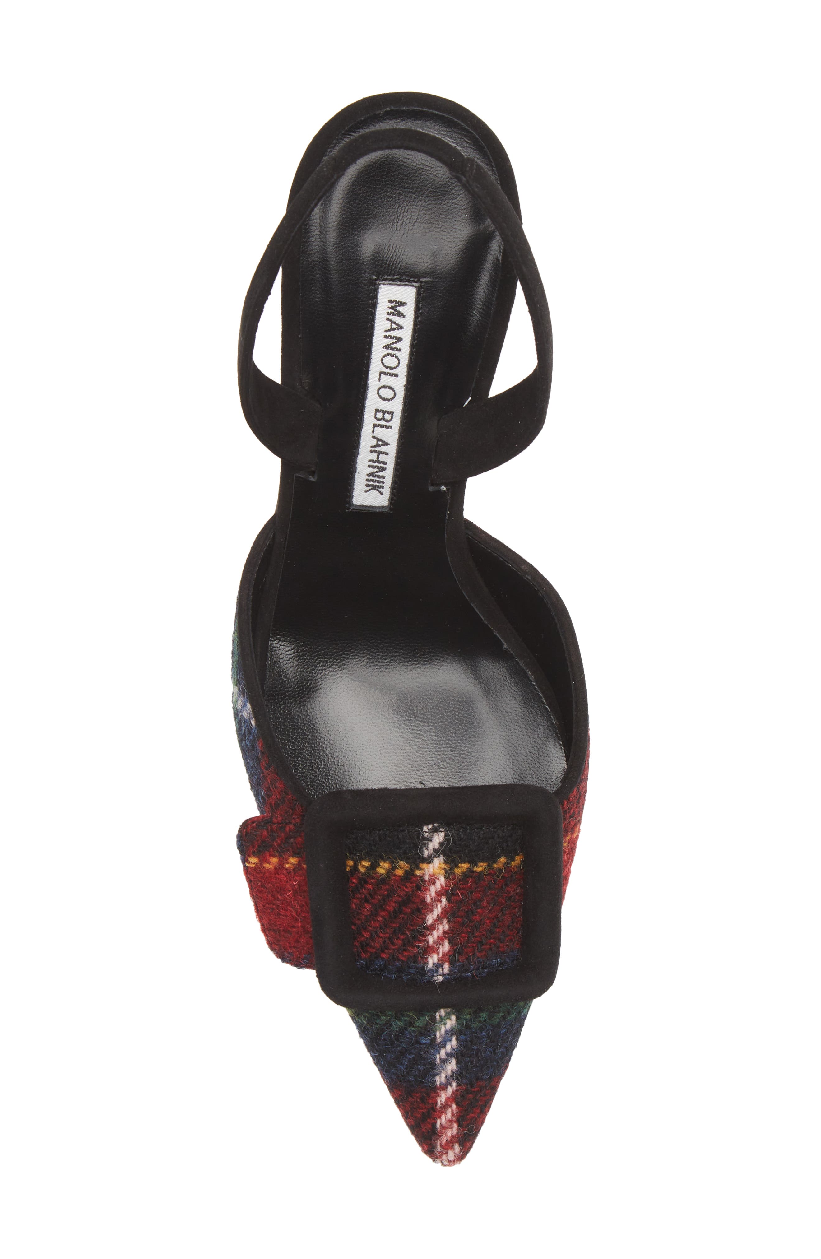 Manolo Blahnik Maysli Gala Buckle Slingback Pointed Toe Pump, Alternate, color, 