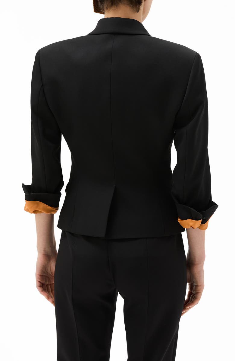 Versace Wool Grain de Poudre Informal Jacket, Alternate, color, Black