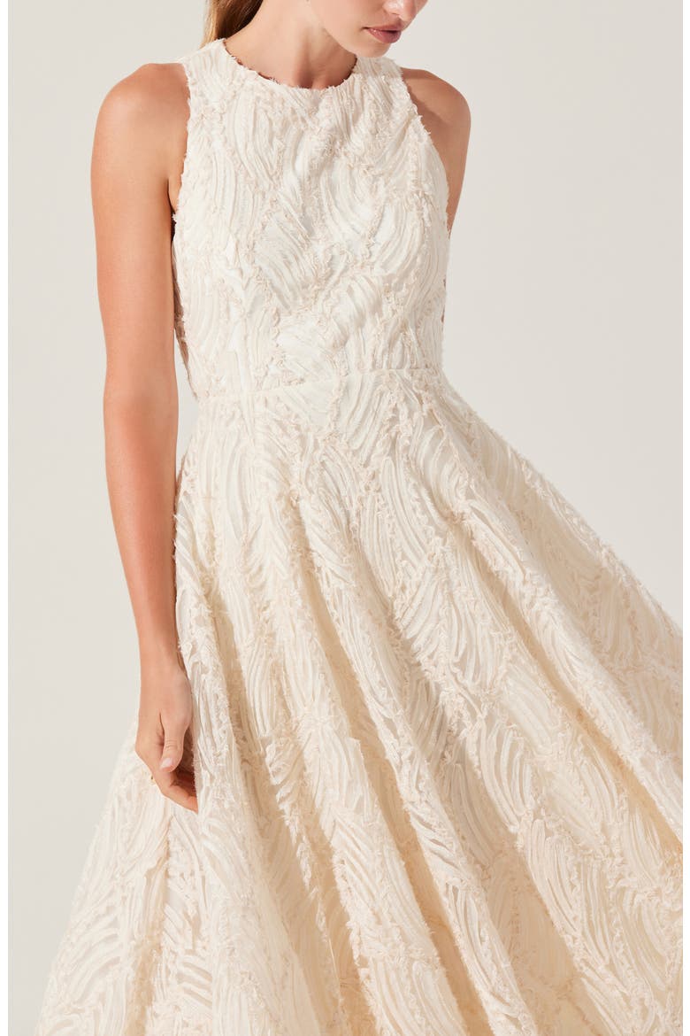 Lillemor Texture Sleeveless Maxi Dress, Alternate, color, CREAM