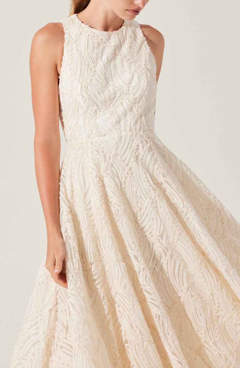 ASTR the Label Lillemor Texture Sleeveless Maxi Dress, Alternate, color, Cream