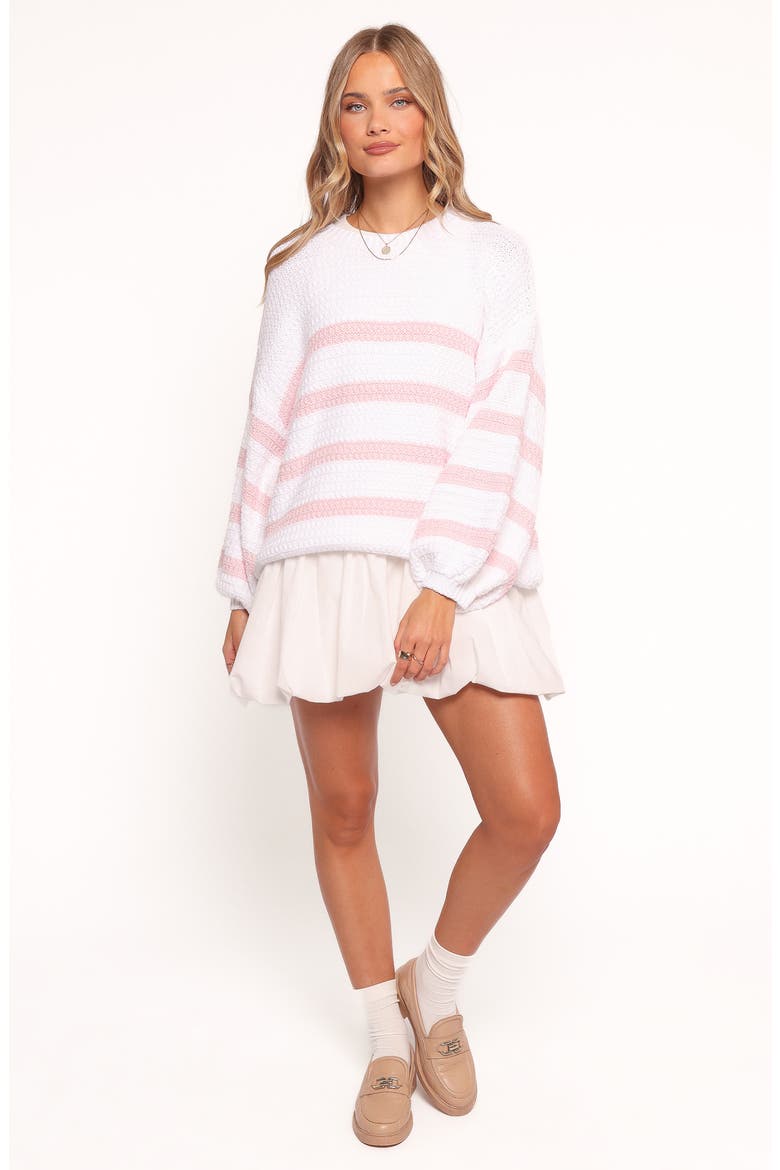 Darcey Oversize Stripe Sweater, Alternate, color, PINK STRIPE