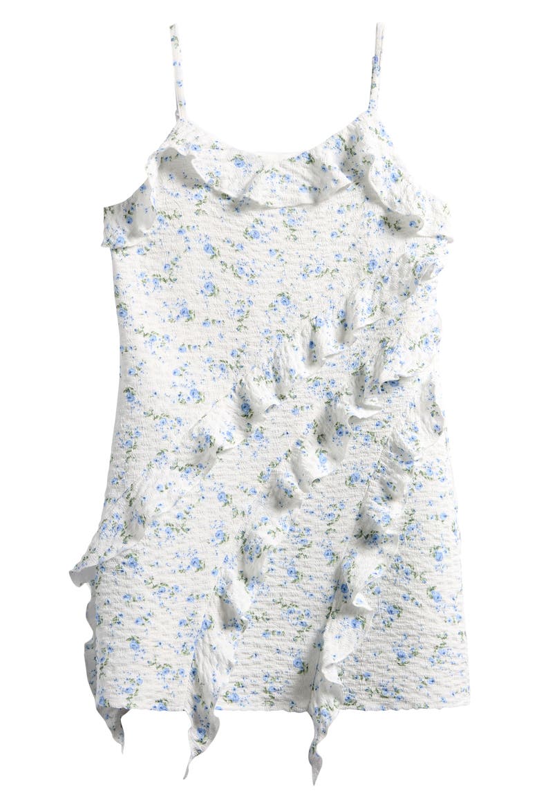 Kids' Floral Ruffle Dress, Main, color, WHITE