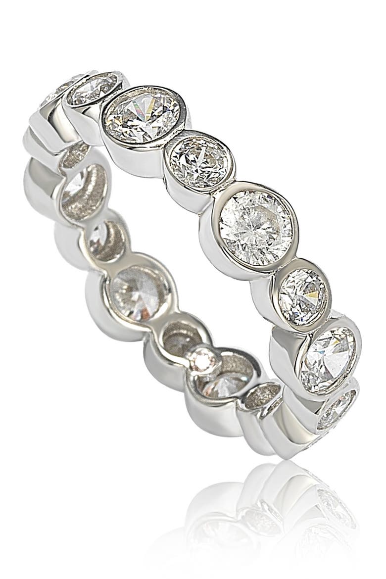 Sterling Silver CZ Symbol of Love Ring, Main, color, WHITE