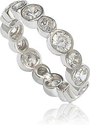 SUZY LEVIAN Sterling Silver CZ Symbol of Love Ring